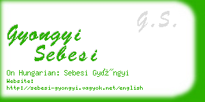 gyongyi sebesi business card